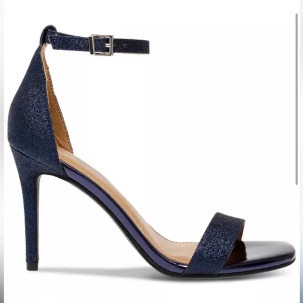 Wild Pair Bethie Navy Glitter Sandal Size 9.5